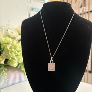 Tiffany & Co Shopping Bag 925 Sterling Silver Pendant Necklace